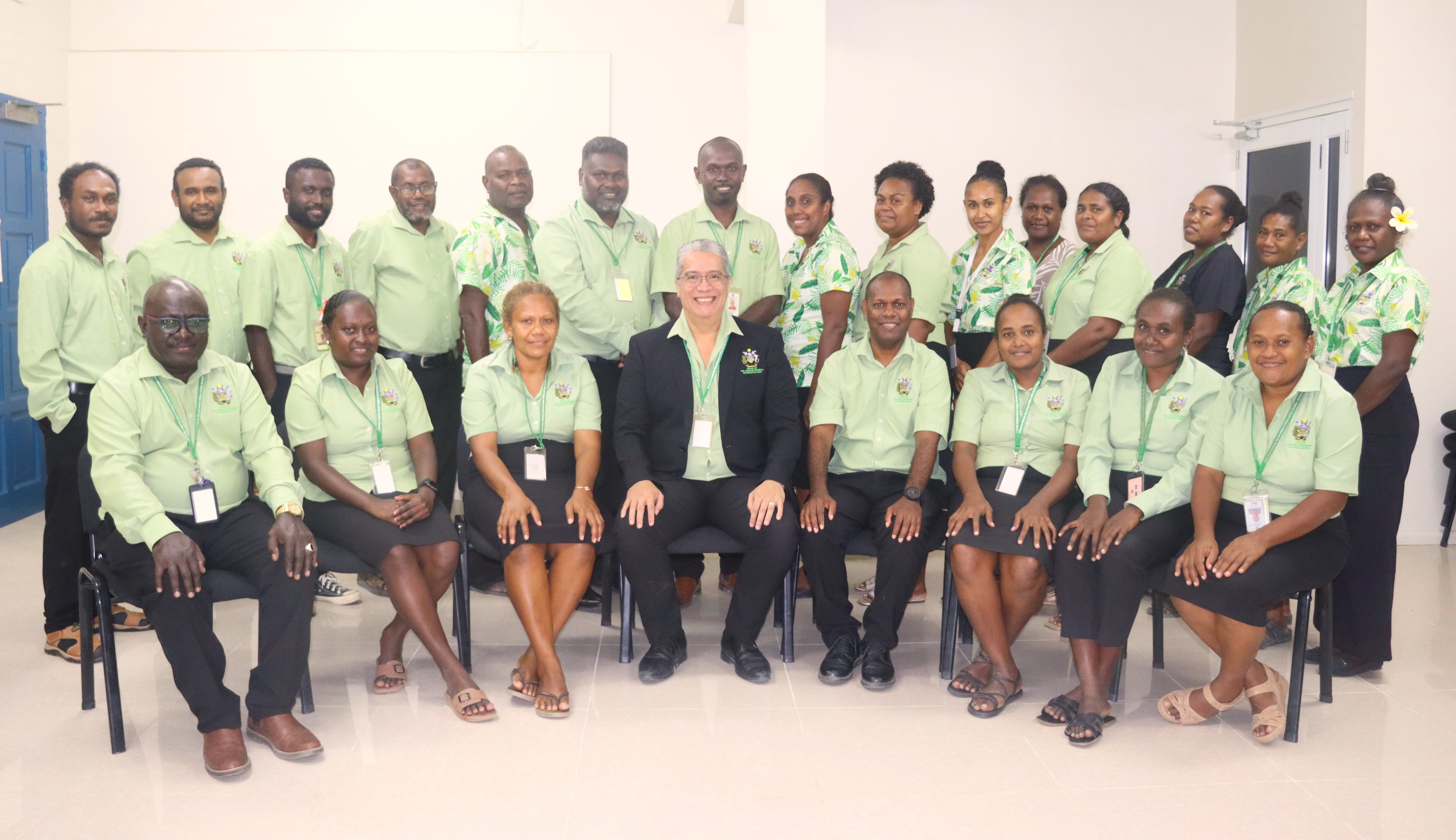 Photo of Solomon Islands Office of the Auditor General officers and leadership team, taken in 2026.