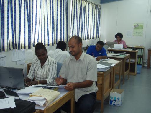 Corporate Governance Finance Audit Branch staff discussing (Photo OAG)